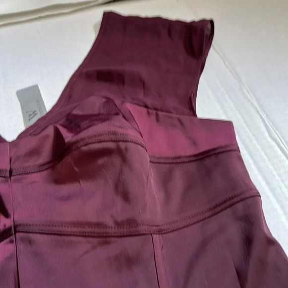 WORTHINGTON Burgundy Short Sleeve Corset Blouse Mesh size 14 NWT - Picture 3 of 7